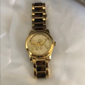 Gold/brown Michael Kors watch- used very clean